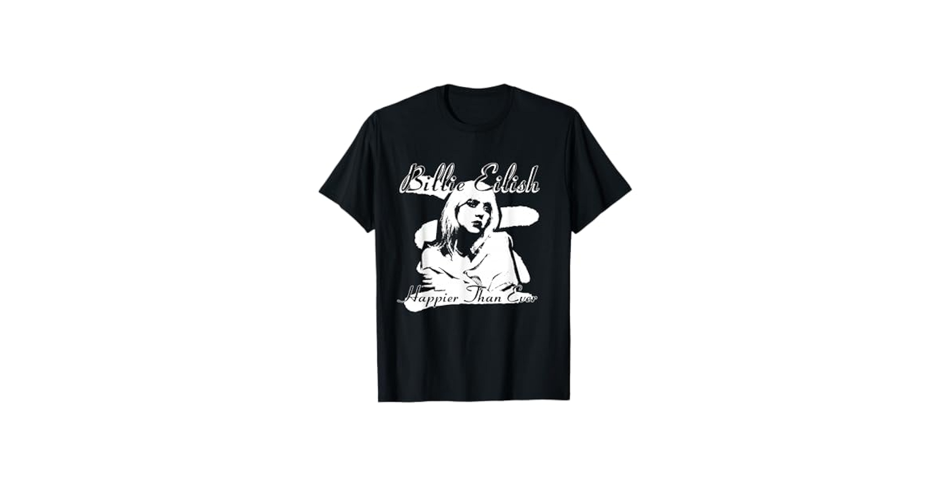 Amazon.com: Official Billie Eilish Happier Than Ever Black T