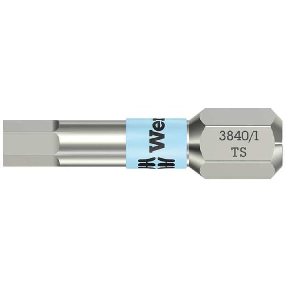 Wera 071074 3840/1 Ts Torsion Stainless Steel Insert Bit Hex 4.0 X 25Mm 4013288111234