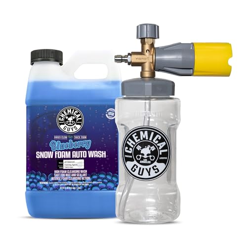 Image of Chemical Guys, Big Mouth Foam Cannon & Blueberry Snow Foam Wash Soap Kit | Pressure-washer foam cannon paired with blueberry snow foam soap for thick, clinging, scratch-free suds