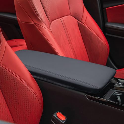 Image of TOPINSTALL 2025 2026 Camry Center Console Cover Compatible with 2025 2026 Toyota Camry (LE/SE/XLE/XSE) Accessory, PU Leather Armrest Box Lid Protector Anti-Scratch Middle Console Cover Black
