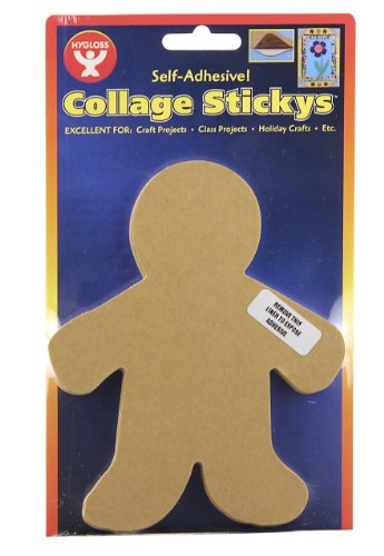 Image of Hygloss Sticky People Craft Boards - 6 Pack 5-Inch Self Stick Collage Boards for Kids - Peel & Stick Mounting Boards for Art Projects, School Crafts, Classrooms, and DIY Displays