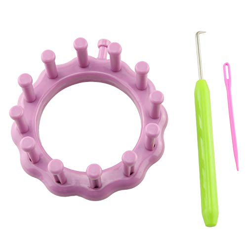 HJ Garden 1Set Knitting Device Round Knitting Loom Plastic Hat Weaving Looms Kit DIY Yarn Knitting Tool for Sweater, Socks, Leg Warmers