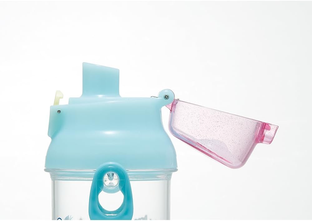 Skater PSB5TR-A Water Bottle, 16.9 fl oz (480 ml), Disney, Ariel, 24, Plastic Clear Bottle, For Kids, Made in Japan