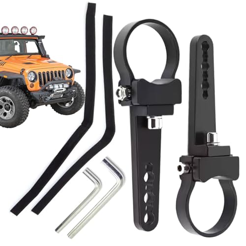 Brassets de barre légers LED, supports de barre légers - Support de montage léger LED 2 pièces Porte-cage en rouleau - ACCESSOIRES DE VOITURES RÉGLABLES PRINCE DE TUBE HEURD DUT