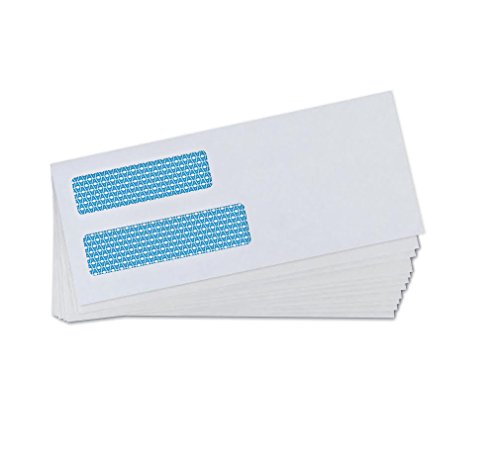 50010-Double-Window-Security-Business-Mailing-Envelopes-for-Invoices-Statements-and-Legal-Documents-GUMMED-Closure-Security-Tinted-Size-4-18-x-9-12-White-24-LB-500-Count-30101