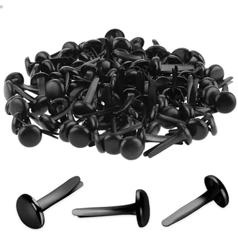 100PCS Mini Brass Paper Fasteners for Crafts Cover