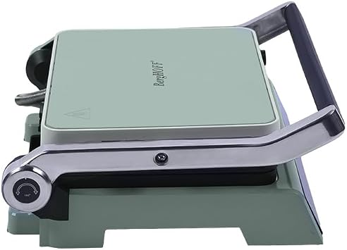 BergHOFF Gem Retro Dijital Izgara & Tost Makinesi – 2000 W, 290×212 mm, LCD Dokunmatik Kontrol | Mint Yeşil
