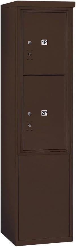 Salsbury Industries 3911S-2PAFU Free Horizontal 4C Stand Alone Parcel Locker Mailbox, Aluminum