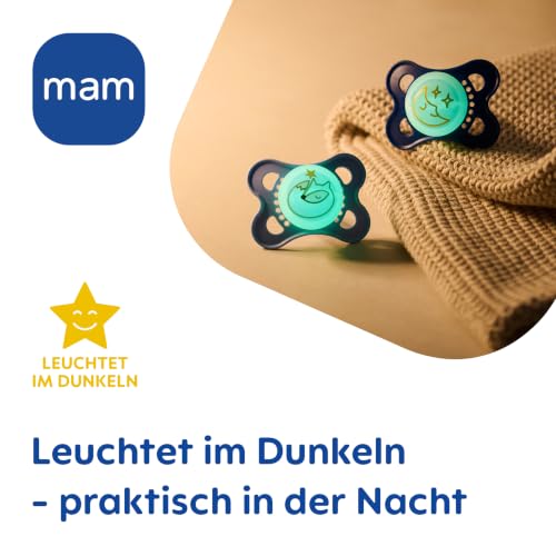 MAM Original Night Schnuller, 0-6 Monate, Tulpe/Stern, 2 Stück – Ansicht 7