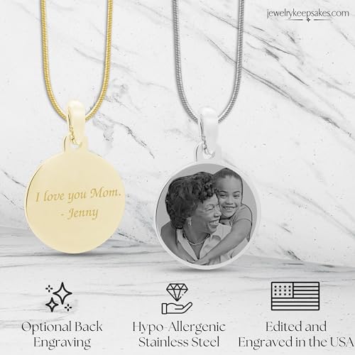 Personalized Photo Engraved Round Pendant with 20" chain4