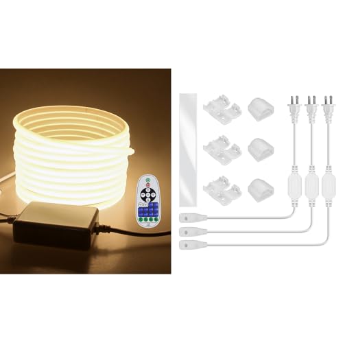 Tira LED COB Waterproof 10m Blanco cálido kit conexión miniatura 1