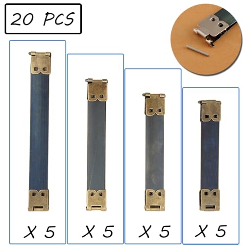 Zasvec Schnappverschluss für Taschen 20 Stücke Metall Interne Flex Rahmen Kuss Schließe Verschlüsse für Taschen Federverschluss für DIY Handwerk Geldbörse Tasche