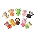 Fangzwl Marionnettes à Main 10pcs Doigt Animal Doigt marionnette Porc poupée Singe poupées Zoo Peluche Peluche Dessin animé Jouets intéressants éducatifs pour Enfants Cadeau