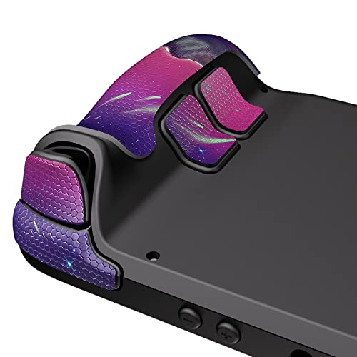 Image of PlayVital Professional Textured Soft Rubber Pads Handle Grips for Steam Deck LCD & OLED, Trackpads Skin Grip Enhancement Back Button Protective Stickers Set with Thumb Grip Caps - The Cyber Moon
