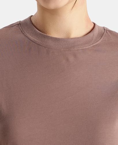 Image of Jockey A159 Women Super Combed Cotton Rich Oversized T-Shirt with Side Slits