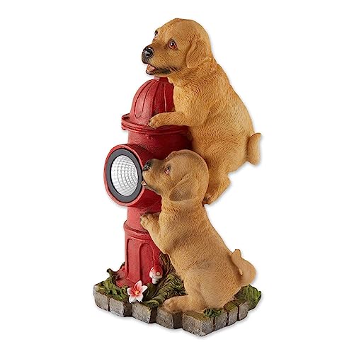 Fire Hydrant And Puppies Solar Garden Light #TOP4
