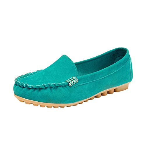 FAMOORE Casual Shoes for Women Slip On Flats Shoes Casual Brown Casual Shoes Casual Shoes Casual-Shoes Business Casual Shoes(Mint Green, 9.5)