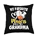 Grandma My Favorite Baseball Soccer Basketball Players Call Throw Pillow