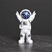 Ni-JASW Blue White Astronaut Statues Set of 4, Spaceman Sculpture Figurines Outer Space Theme Decor for Nursery Room Cake Topper