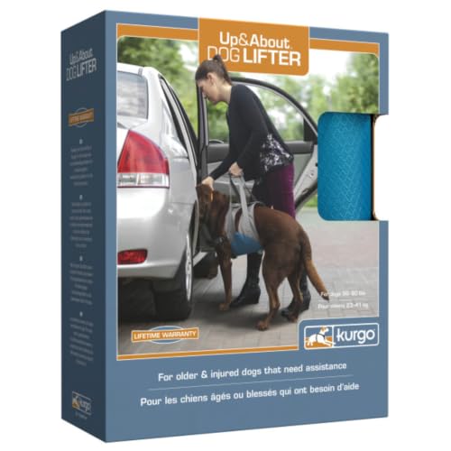 Kurgo Hundelifter Up & About - Mobilitätshilfe für ältere Hunde - Bequem gepolsterte Brust - Verstellbare Tragegurte - Hebegurt für den Autositz und einfaches Treppensteigen