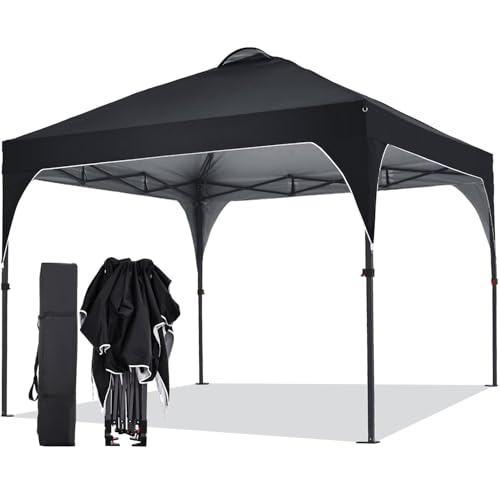 Oneofics Pop Up Canopy, 10x10 FT Instant Outdoor Canopy Tent with Carrying Bag, 3 Adjustable Heights - Portable for Outdoor Activities