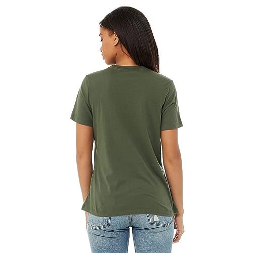 Bella Canvas Womens/Ladies Jersey Relaxed Fit T-Shirt (XL) (Military Green)
