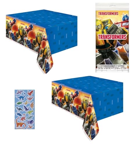Transformers Birthday Party Supplies Decoration Bundle Pack Includes 2 Rectangular