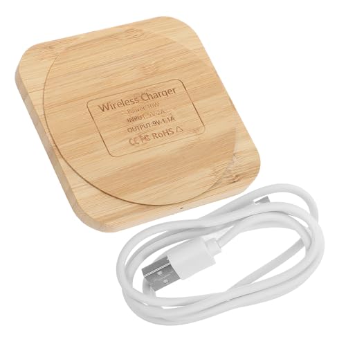 Cargador inalámbrico de madera noble SHINYPASING con protección integrada y 10w de potencia