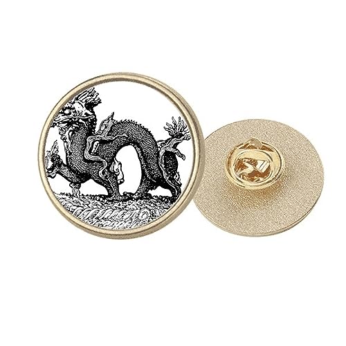 Broche Clip Métal Doré Antidérapante Dynastie Qing Dessin Rond