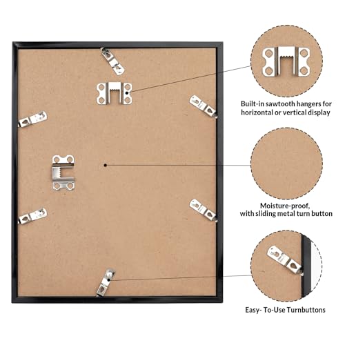 Image of LaVie Home 16x20 Picture Frame for Wall Display, 16x20 Brown Picture Frame with HD Plexiglas, 16 x 20 Poster Frame 1 Pack, Display Frame for Vertical or Horizontal, Classic Collection