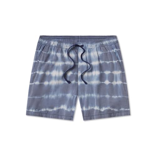 Southern Marsh Malibu Stretch Seawash Lined Swim Trunks - Dye Lines, Navy, X-Large