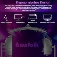 Gawfolk Curved Monitor 49 Zoll Gaming Monitor | DQHD (5120 * 1440), 120Hz, 1500R, 32:9, Pip/PBP, AMD FreeSync, 120% sRGB,Ultra-Wide-Screen-Monitor, HDMI 2.1 und DP 1.4 – Ansicht 7