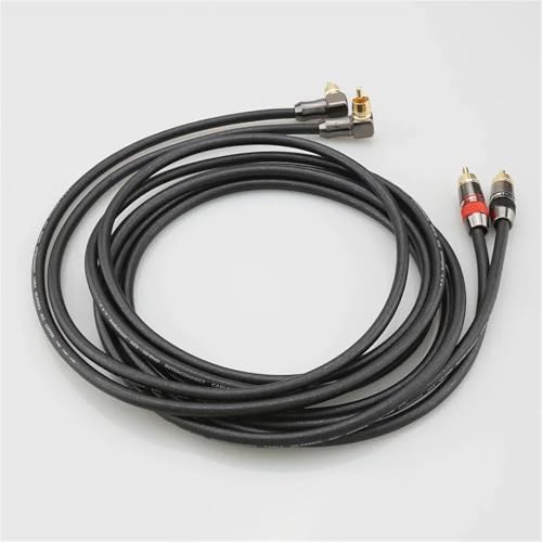 Cable de audio RCA HiFi 0.5m con conector bloqueable en ángulo miniatura 4