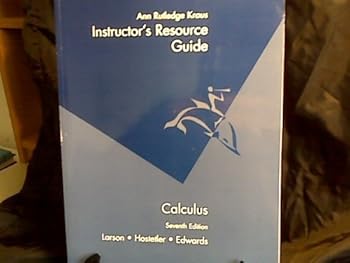 Paperback Instructor's Resource Guide (Calculus) by Ann Rutledge Kraus (2002) Paperback Book
