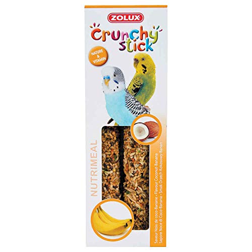 Zolux Crunchy Stick Leckerli für Wellensittich, Kokosnuss/Banane, 85 g, 1 Stück (1 Stück)