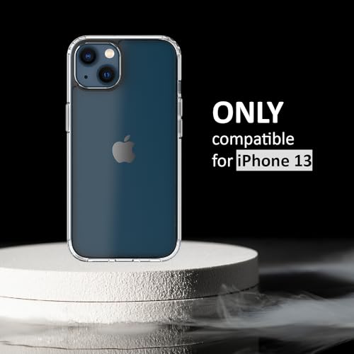 Image of KAPAVER Hybrid Series Back Cover Case Compatible with iPhone 13 (Clear)