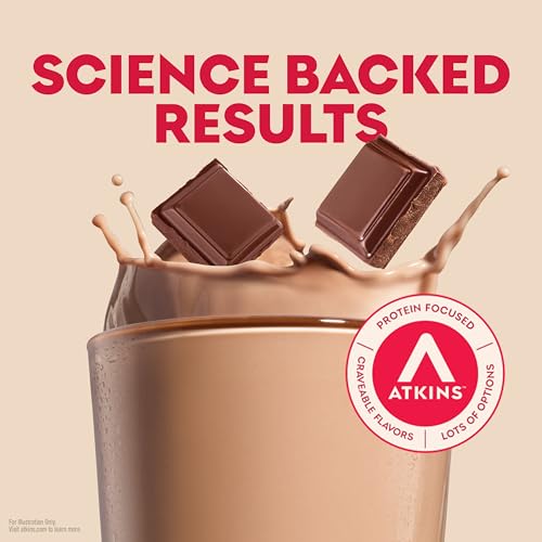 Atkins Milk Chocolate Delight High Protein Shake, 15g Protein, 2g Net Carb, 1g Sugar, Keto Friendly, Chocolate Flavored Protein Shakes, 12 Count - Image 5