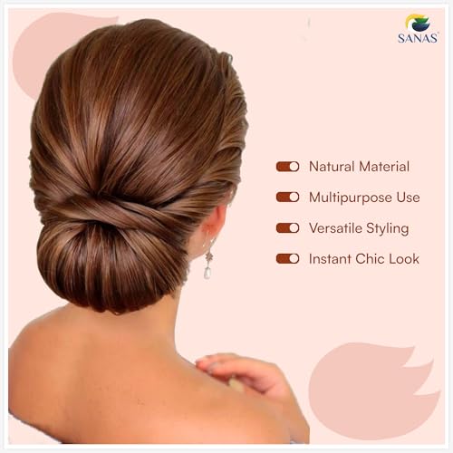 Image of Sanas Hair Pins for Hair Styling (10Pcs) U Pin for Hair Clips for Hair Styling Hair Pins for Women Wedding Girls Juda Pins For Hair Bun Accessories & Clips for Women Spiral U Pin (10Pcs) (Copper)