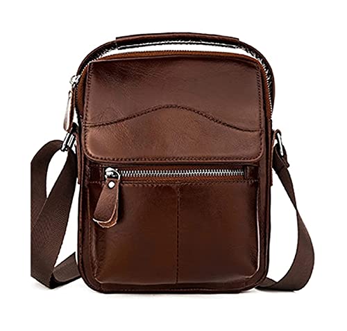 Small Messenger Bag for Men Retro Handbag, 7.9inch Tablet Messenger Bag Small Leather Handbag