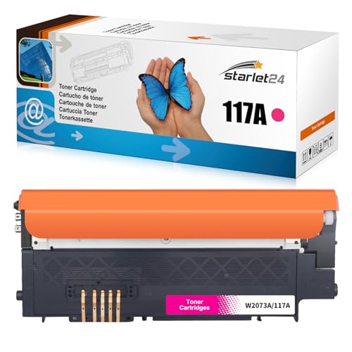 Starlet24 1x 117A Toner Magenta Compatible para HP 117A Toner Set Magenta como Repuesto para Color Laser MFP 178nwg 179fwg 179fnw 150nw 150a 178nw W2070A W2071A W2072A W2073A