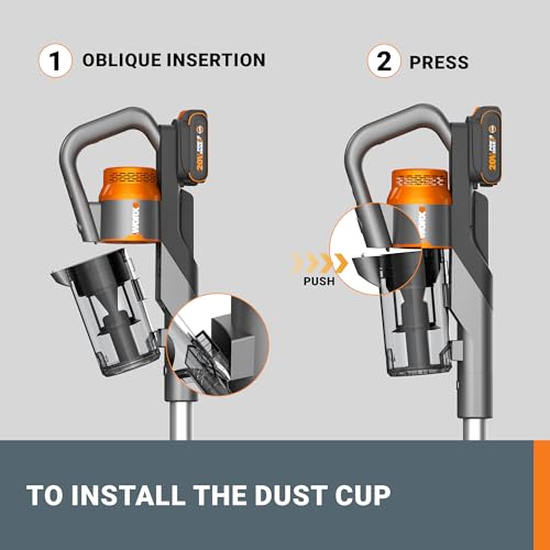 Image of WORX Cordless Stick Vacuum, 20V Handheld Vacuum Cleaner, WX038L.1