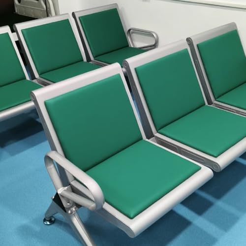 Sedia da sala d'attesa a 3 posti per ufficio, banca, ospedale e salone, comoda panca in pelle PU con braccioli, soluzione ideale per gli ospiti