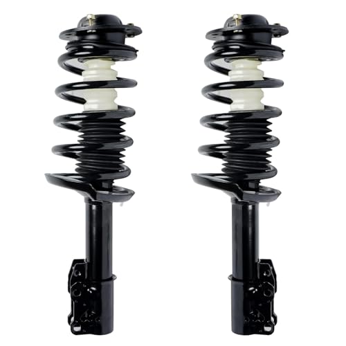 Image of Detroit Axle - 6pc Front Struts Kit for 2004-2012 Chevy Malibu Pontiac G6 Saturn Aura, 2005 2006 2007 2008 2009 2010 2011 Struts with Coil Spring Sway Bar Ends Outer Tie Rods Suspension