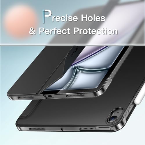 Image of JETech Cover Case for iPad Air 13-Inch M4 /M3 /M2 (2026 /2025 /2024), Slim Stand Hard Back Shell Smart Cover with Auto Wake /Sleep (Black)
