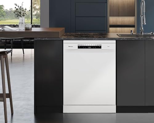 HS673C60WUK 16 Place Settings, Wifi enabled, Auto Dry, Invertor Technology, Quiet, Quick Wash, Eco Cycle, 3 Baskets, Full Size Freestanding White Dishwasher - C Energy (HxWxDcm) - 85x60x60 - Image 4