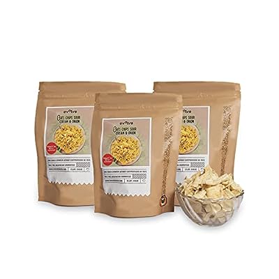 Evolve Healthy Snacks Pack of 3 | All Natural Oats Chips | Guilt Free Wholesome Goodness |Vacuum Fried | Gluten Free| So