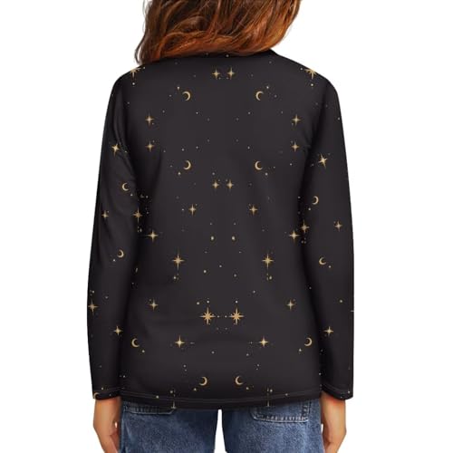 Image of Girls Long Sleeve T Shirt Cute Cartoon Crewneck Shirt for Kids 3-16Y Fall Winter Clothes