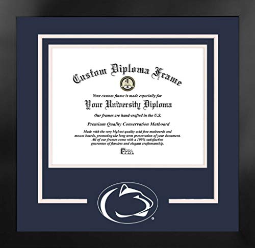 Campus Images PA994MBSD-1185 Ncaa Penn State Nittany Lions Unisex Spirit Diploma Manhattan Black Frame With Bonus Lithograph cover