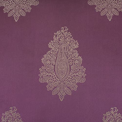 Image of Deco Window Polyester Semi Blackout Curtains 5 feet Long Set of 2, Room Darkening (Eyelet,Amethyst, 3.5X5FT) Curtains for Bedroom and Living Room