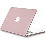 Kuzy - BABY ROSE PINK LEATHER Hard Case for Older MacBook Pro 15.4